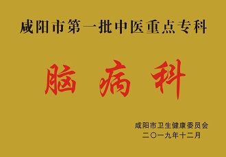 咸陽市第一批中醫(yī)重點(diǎn)?？颇X病科